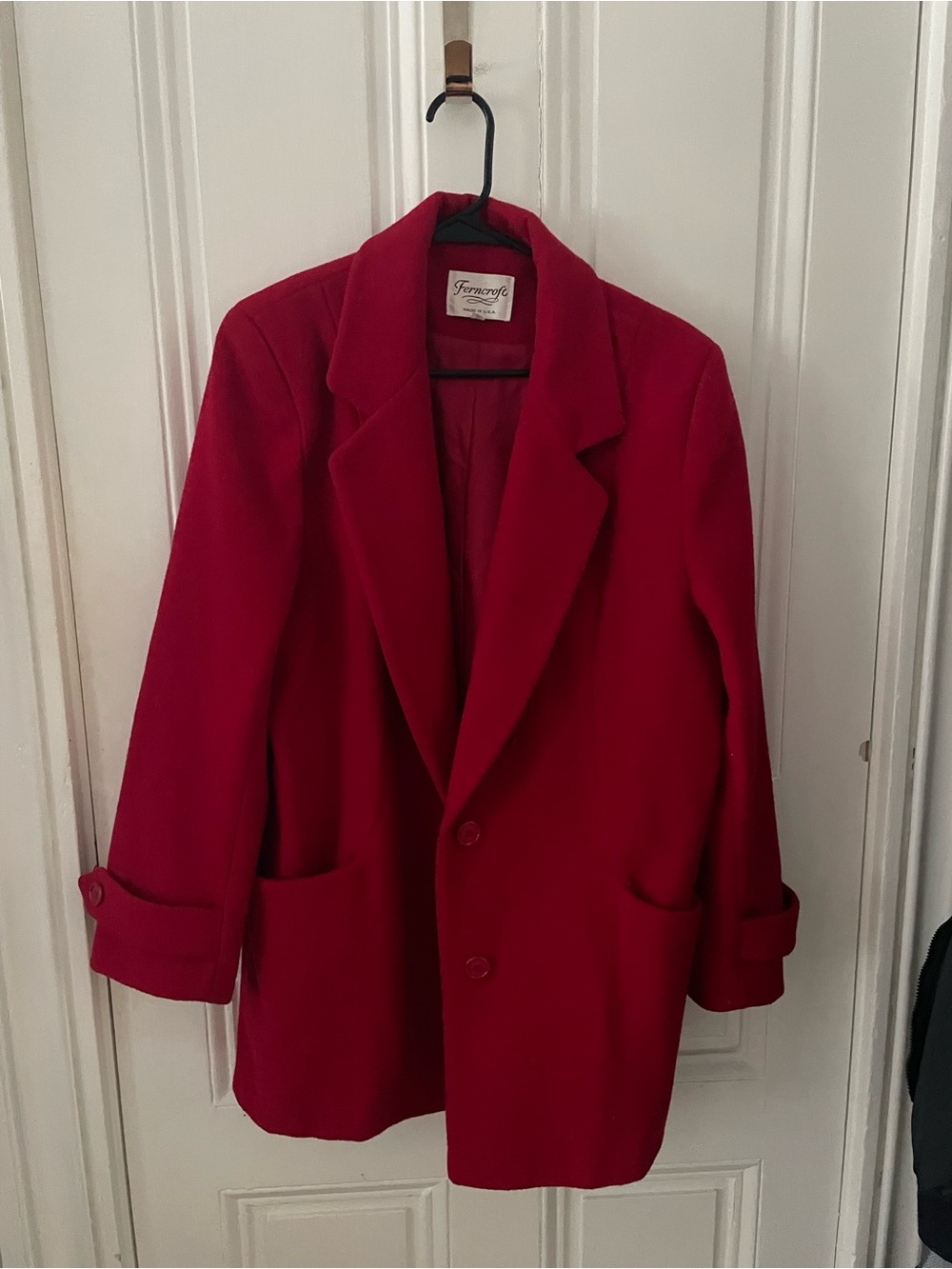 Sold - Women's Red Wool Coat